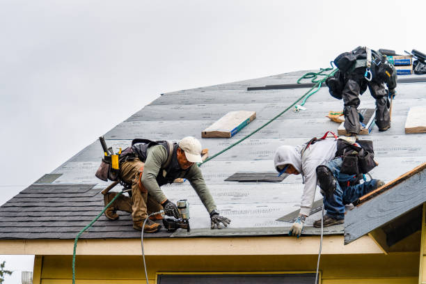 Professional Gutter Installation technician working in Irvine, CA